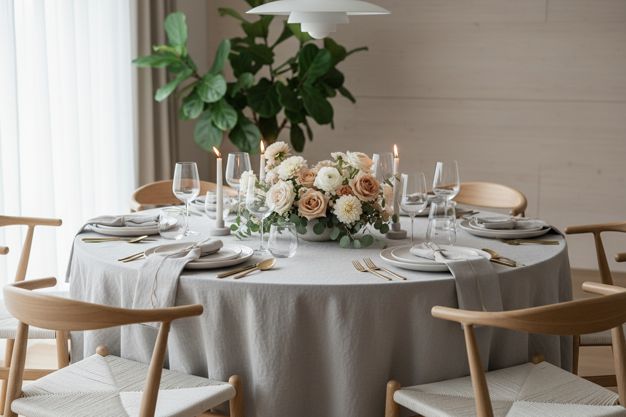 Bordpynt og blomsterdekorationer til bryllup fra Florén Studio