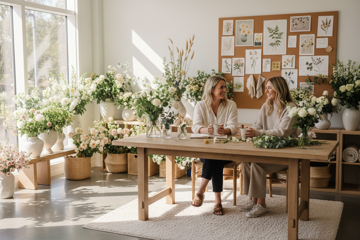 Personligt møde om bryllupsblomster hos Florén Studio