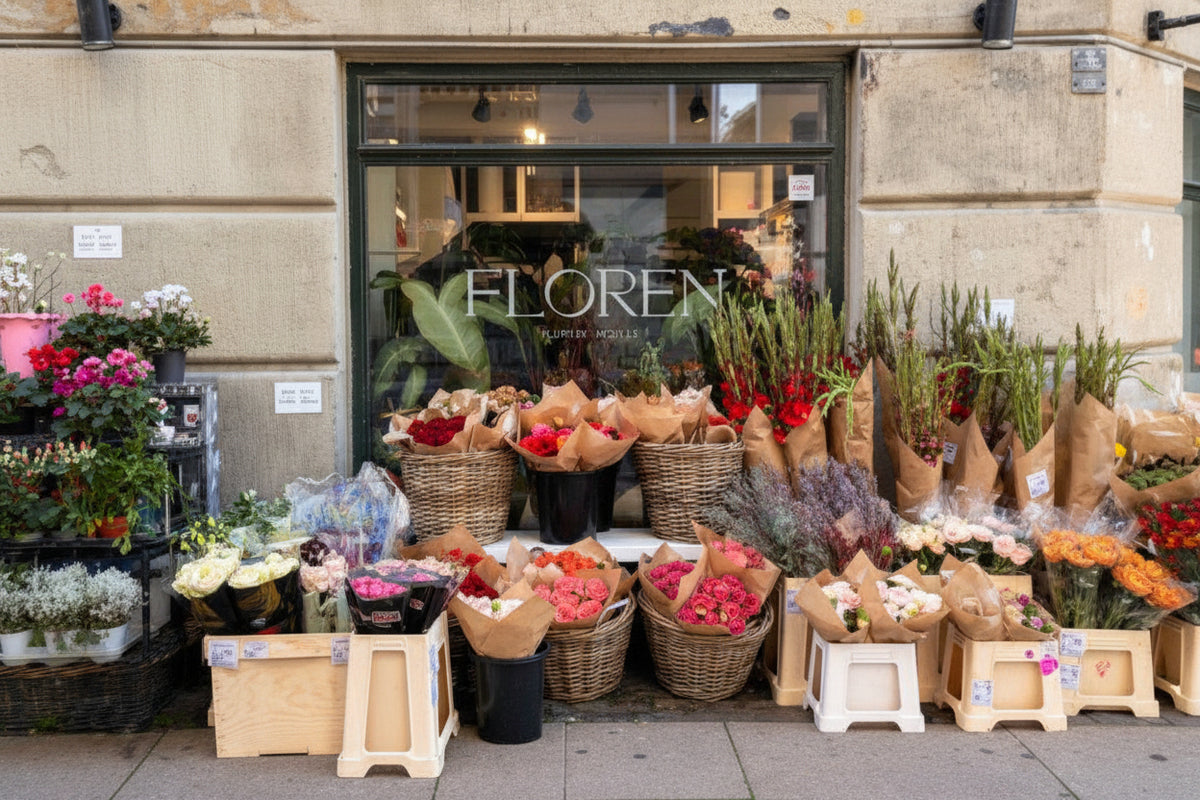 Florén Studio blomsterbutik på Guldbergsgade i København